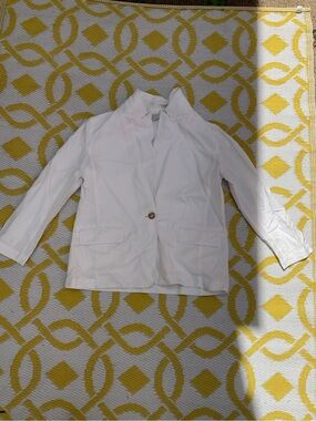 LOFT White Single-Button Women's Blazer Jacket